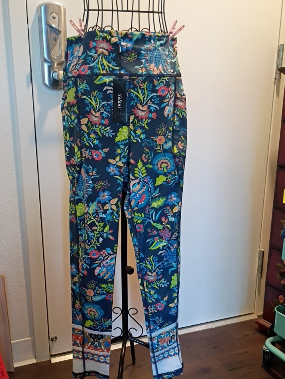 Tolani Navy Flora Pants